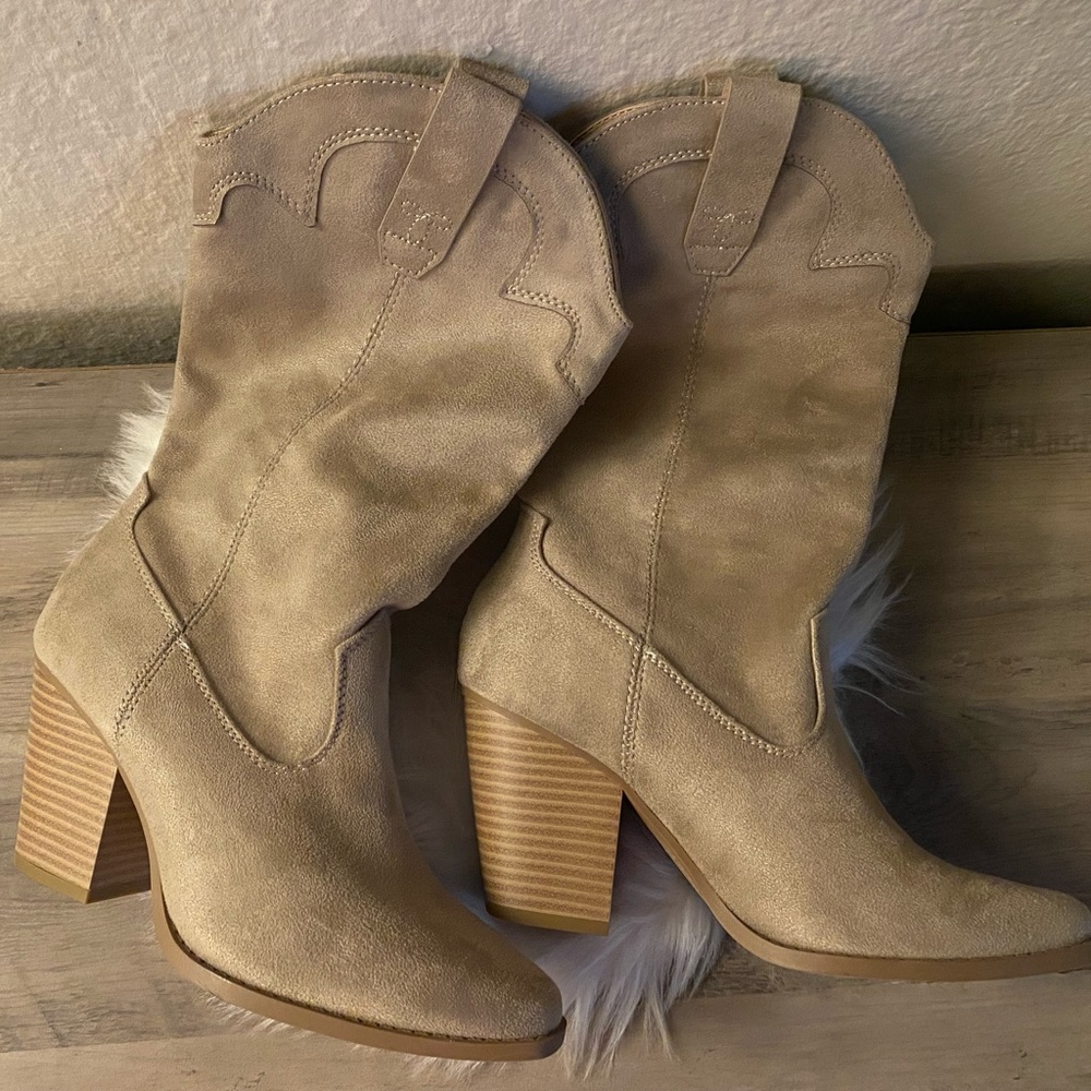 Cowboy Suede Boots